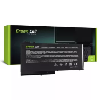 Baterija Green Cell DE117, skirta DELL Latitude 11 3150/3160, 12/E5250/E5270 – LiPo 11,1V 3400 mAh, 4 elementai, juoda