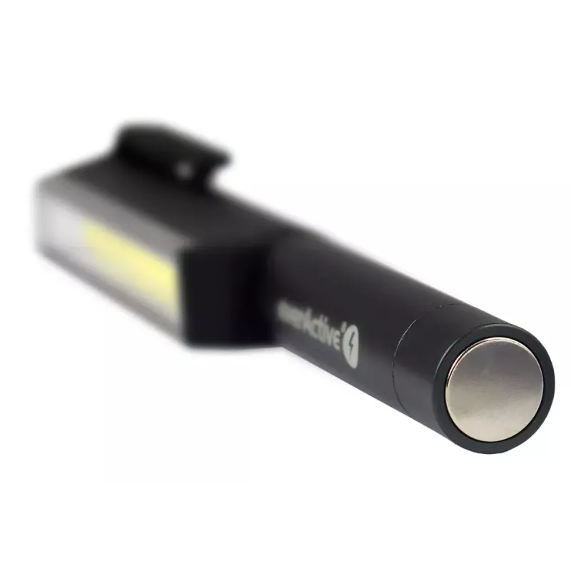 Žibintuvėlis segtuku everActive WL200, 3 W 200 lm, aliumininis korpusas, IPX4, 3×AAA, ilgis 161,7 mm, juodas