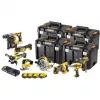 Belaidis kombinuotas rinkinys DeWalt DCK865P4T 18V – keturios 5,0 Ah baterijos ir TSTAK dėklai