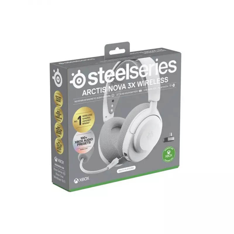 Ausinės STEELSERIES Arctis Nova 3X Wireless – belaidės, dvikanalės, 40 h baterija, USB-C