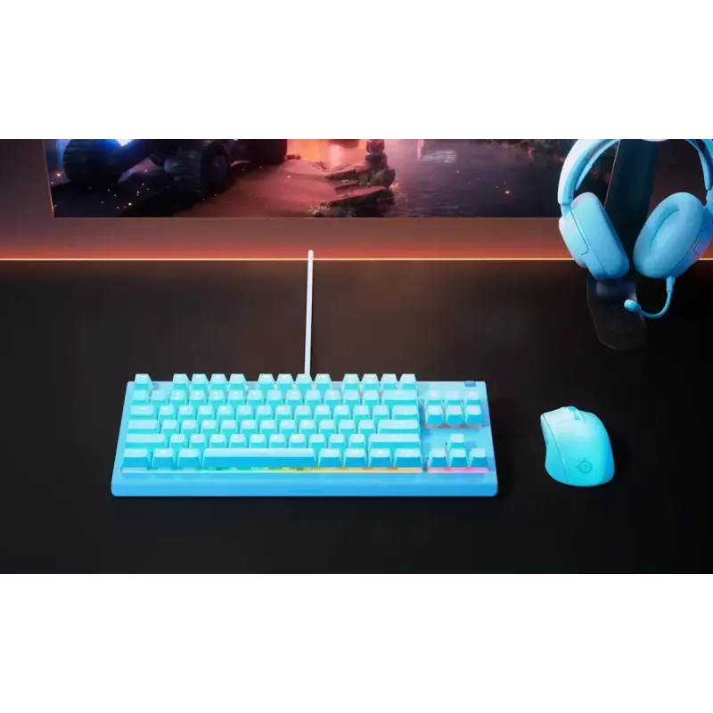 Klaviatūra STEELSERIES Apex 3 TKL US RGB apšvietimas, atspari vandeniui, be skaičių bloko