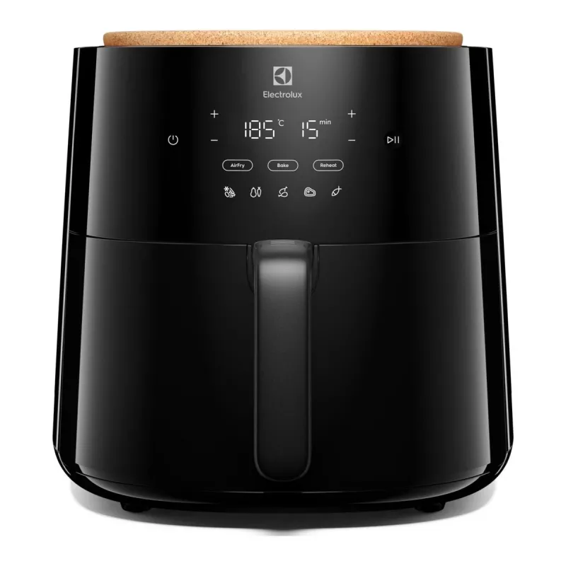 Karšto oro gruzdintuvė Electrolux EAF7B – 6.8 L, 1800 W, liečiamasis valdymas, 8 programos, max 200°C, juoda