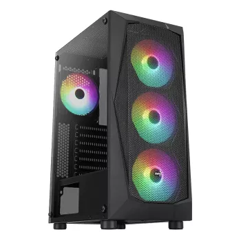 Korpusas Aerocool Falcon ARGB Midi Tower juodas
