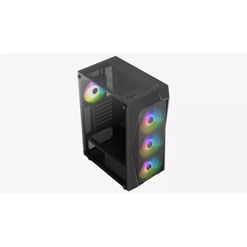 Korpusas Aerocool Falcon ARGB Midi Tower juodas