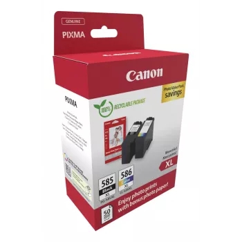 Canon PG-585XL/CL-586 PVP rašalo kasetės 2 vnt. Originalus didelės talpos juoda, žydra, purpurinė, geltona
