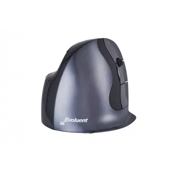 BakkerElkhuizen Evoluent D Small Wireless, dešinė ranka, vertikalus dizainas, lazerinis, RF belaidis, 3200 DPI, juoda