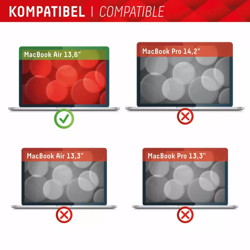 Displex PRIVACY SAFE magnetinis dvipusis privatumo filtras, skirtas MacBook Air 13,6 colio