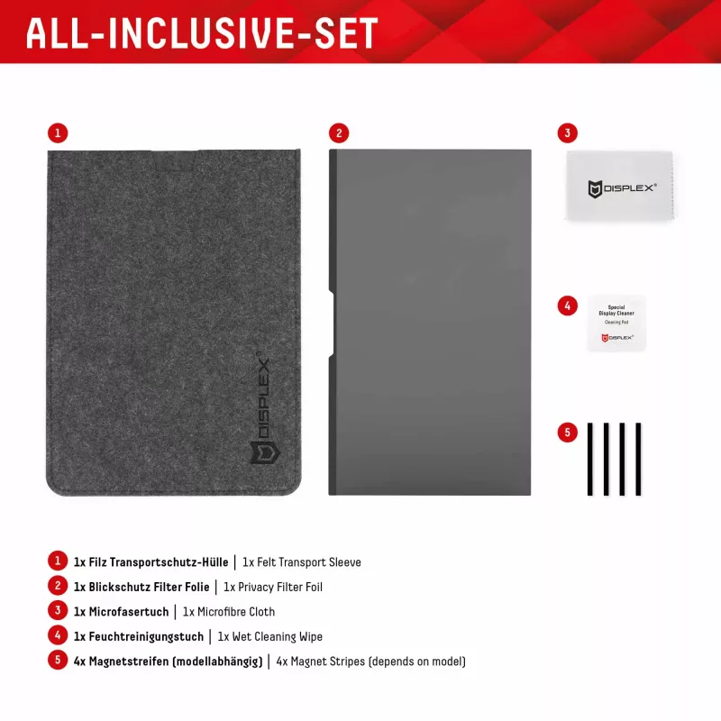Displex PRIVACY SAFE magnetinis dvipusis privatumo filtras, skirtas MacBook Air 13,6 colio