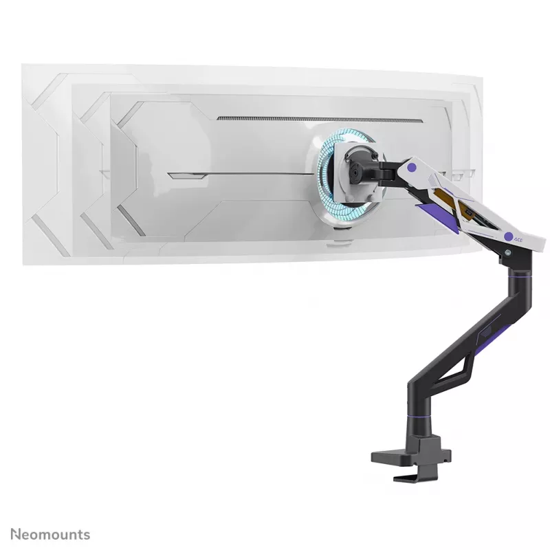 Neomounts DS70-256BL1 žaidimų monitoriaus ranka 24–57 colių ekranams, dujinė spyruoklė, Topfix, 30 kg talpa, VESA 75–200 mm
