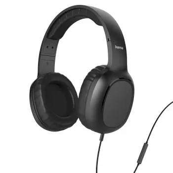 Hama 00221814 laidinės ausinės su mikrofonu, ant ausų, USB Type-C, juodos