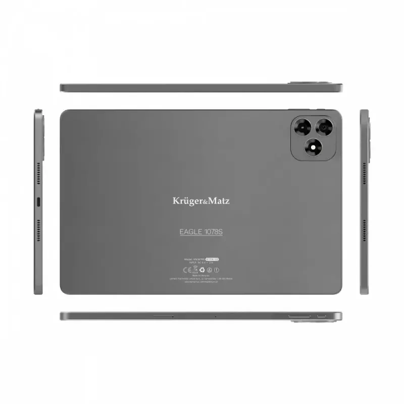 Kruger & Matz Krüger&Matz KM1078S planšetinis kompiuteris 8 GB RAM 256 GB aštuonių branduolių (10,95) Wi-Fi 5 (802.11ac) Android 15