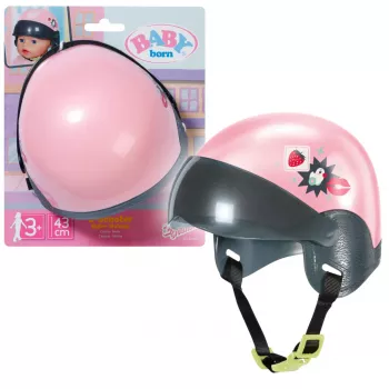 Šalmas lėlei ZAPF BABY born paspirtukui 43 cm — tekstilė/plastikas, įvairiaspalvis, amžius 3–12