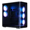 ZALMAN P60 BLACK Midi Tower kompiuterio korpusas – ATX/Mini-ITX, grūdintas stiklas, 3x120mm šoniniai + 2x120mm galiniai ventiliatoriai, 290×475×478 mm