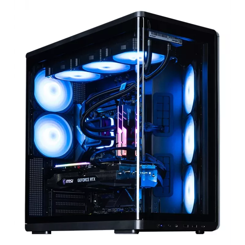 ZALMAN P60 BLACK Midi Tower kompiuterio korpusas – ATX/Mini-ITX, grūdintas stiklas, 3x120mm šoniniai + 2x120mm galiniai ventiliatoriai, 290×475×478 mm