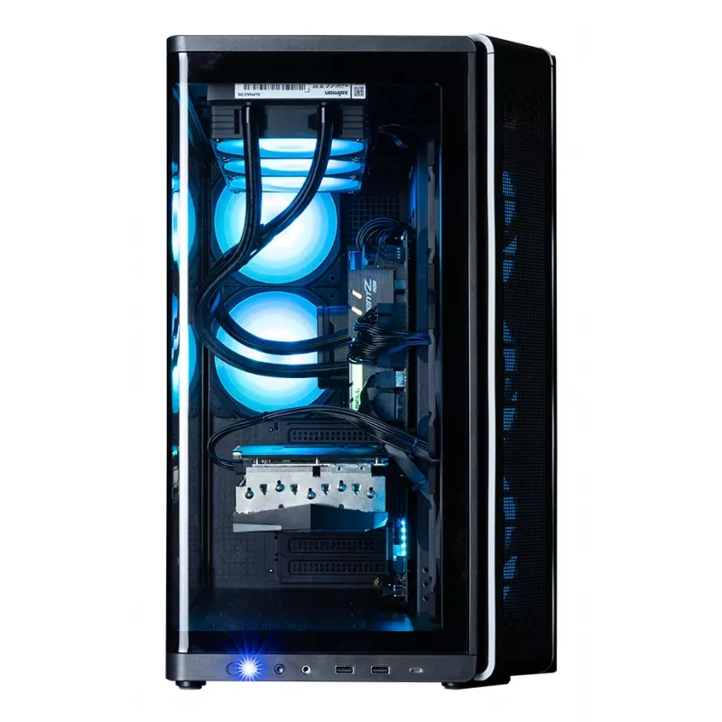 ZALMAN P60 BLACK Midi Tower kompiuterio korpusas – ATX/Mini-ITX, grūdintas stiklas, 3x120mm šoniniai + 2x120mm galiniai ventiliatoriai, 290×475×478 mm