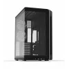 ZALMAN P60 BLACK Midi Tower kompiuterio korpusas – ATX/Mini-ITX, grūdintas stiklas, 3x120mm šoniniai + 2x120mm galiniai ventiliatoriai, 290×475×478 mm