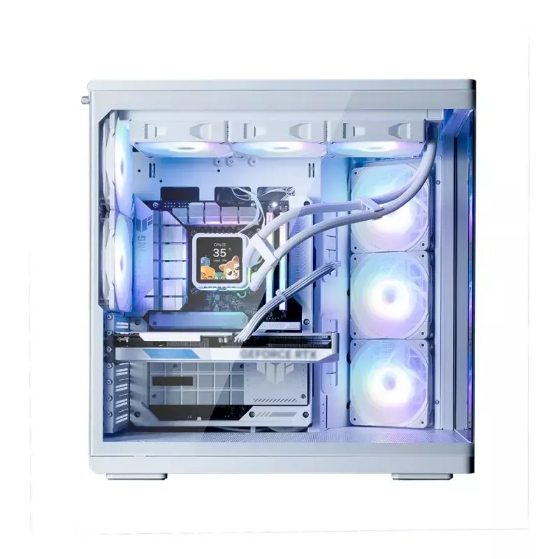 Korpusas ZALMAN P60 Mid-Tower su 5x ARGB ventiliatoriais, baltas