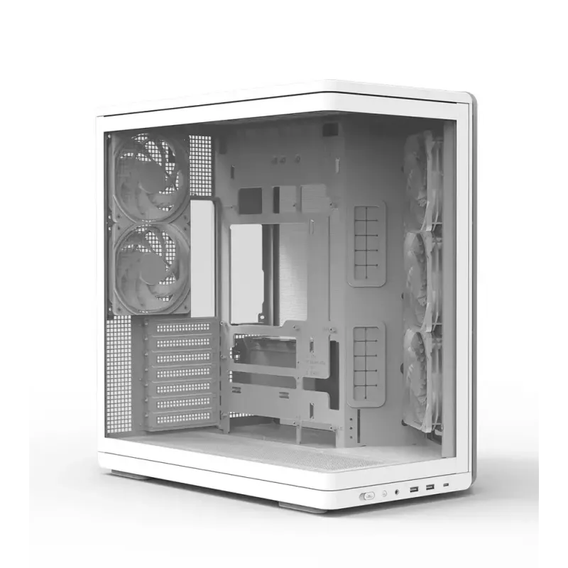 Korpusas ZALMAN P60 Mid-Tower su 5x ARGB ventiliatoriais, baltas