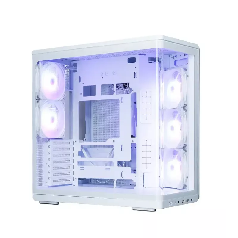 Korpusas ZALMAN P60 Mid-Tower su 5x ARGB ventiliatoriais, baltas