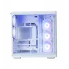 Korpusas ZALMAN P60 Mid-Tower su 5x ARGB ventiliatoriais, baltas