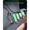 ICY BOX išorinis M.2 SATA/NVMe SSD korpusas su USB 3.2 Gen 2 Type-C ir RGB apšvietimu