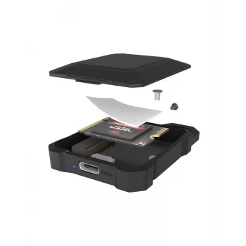 M.2 NVMe SSD išorinis korpusas icybox IB-1601MP-CU31 USB 3.2 Gen 2 Type-C 10 Gbps
