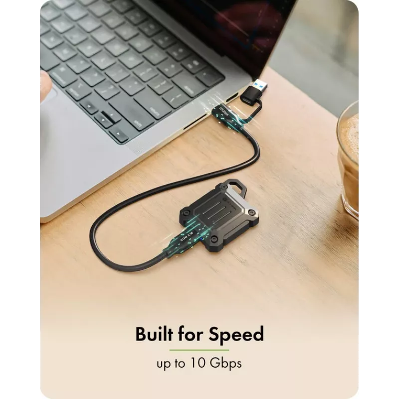 M.2 NVMe SSD išorinis korpusas icybox IB-1601MP-CU31 USB 3.2 Gen 2 Type-C 10 Gbps