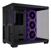 ASUS A32 PLUS ATX kompiuterio korpusas, juodas – grūdintas stiklas, RGB ventiliatoriai, USB-C, tinka ATX/Micro-ATX/Mini-ITX