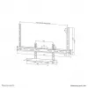 Neomounts AV45-500BL lentyna nešiojamam kompiuteriui, 43–110 colių ekranams, VESA iki 600×400, max 2,5 kg, 900×242×640 mm