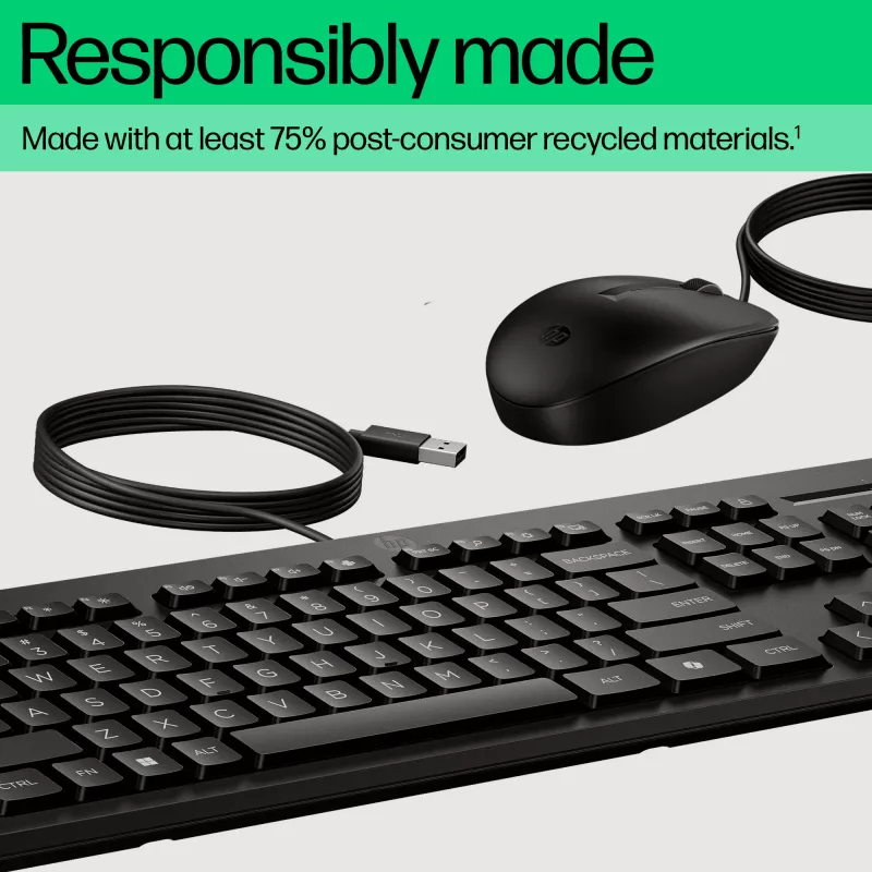 Pelė HP 225 ir klaviatūros rinkinys G2 USB laidinis