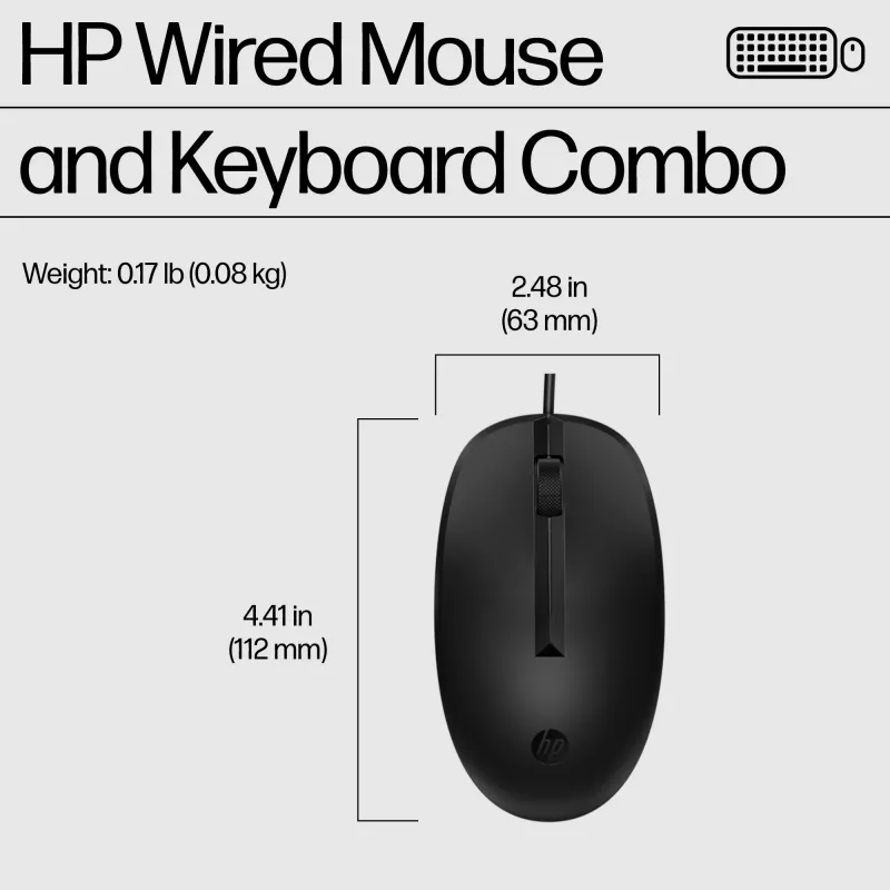 Pelė HP 225 ir klaviatūros rinkinys G2 USB laidinis