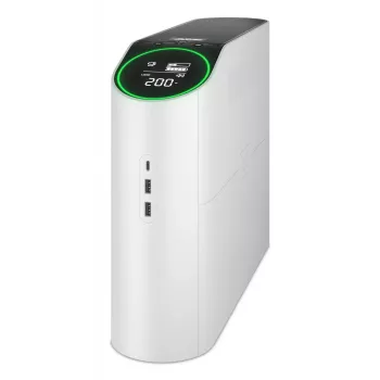 APC Back-UPS Pro 2200VA/1320W, Tower, 230V, 4x Schuko ir 2x IEC C13 lizdai, RGB lemputės, gryna sinusinė banga, balta