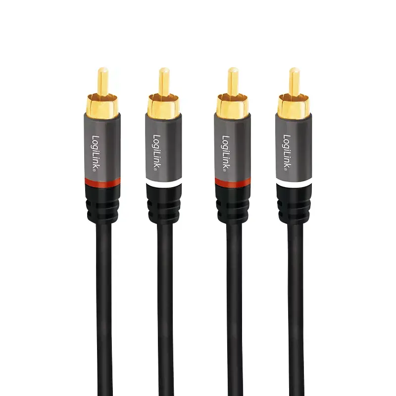 Audio kabelis LogiLink CA1203 1,5 m 2xRCA juodas