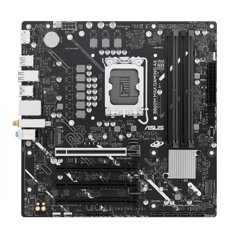 ASUS B860M MAX GAMING AX Intel B860 LGA 1851 (Socket V1) micro ATX pagrindinė plokštė