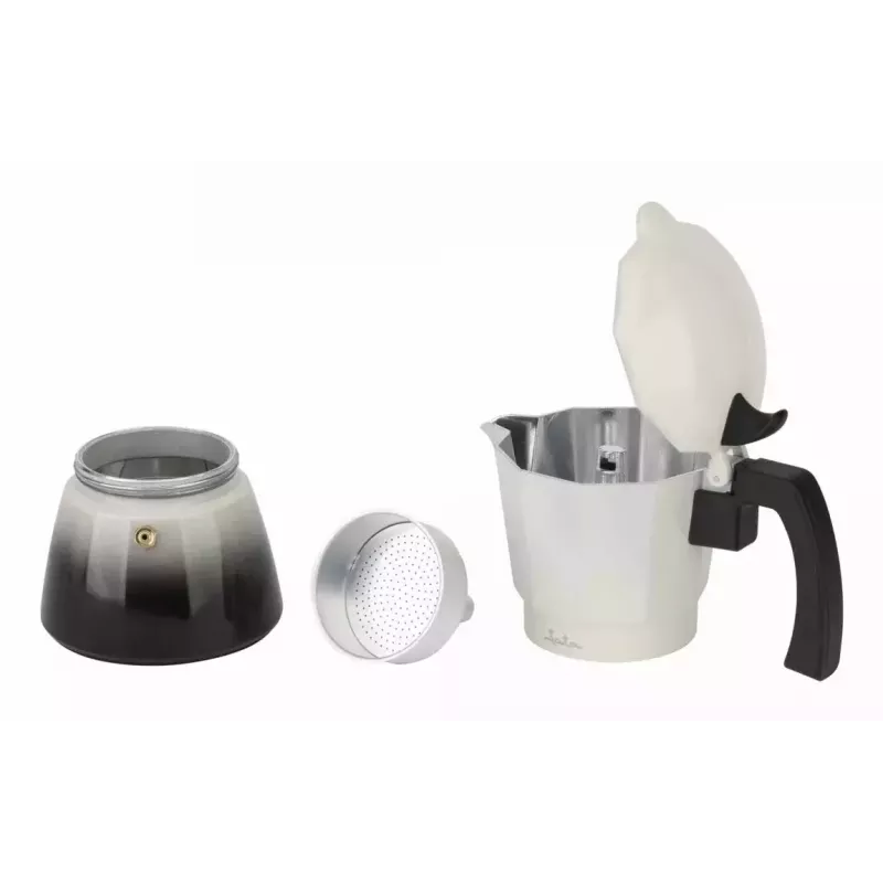 Moka kavinukas Jata HCAF2406 rankinis 0,3 L juodas baltas 100,5 mm