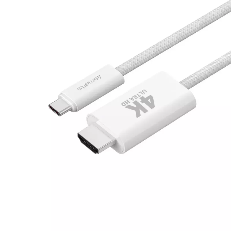 HDMI kabelis 4smarts 540955 2 m USB-C HDMI Type A baltas