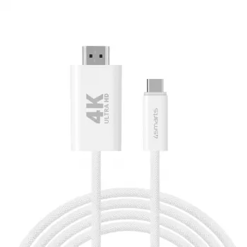 HDMI kabelis 4smarts 540955 2 m USB-C HDMI Type A baltas