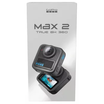 Veiksmo kamera GoPro MAX 2 – 29,5 MP, 8K Ultra HD vaizdo įrašas 100 kadrų/s, GPS, „Wi‑Fi“, įmontuotas LCD ekranas