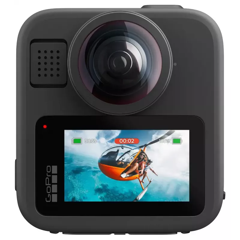 Veiksmo kamera GoPro MAX 2 – 29,5 MP, 8K Ultra HD vaizdo įrašas 100 kadrų/s, GPS, „Wi‑Fi“, įmontuotas LCD ekranas