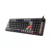 Klaviatūra MSI Forge GK110 – pilno dydžio (100%), USB laidinė, QWERTY JAV anglų, membraninė, RGB foninis apšvietimas, 97 klavišai, juoda