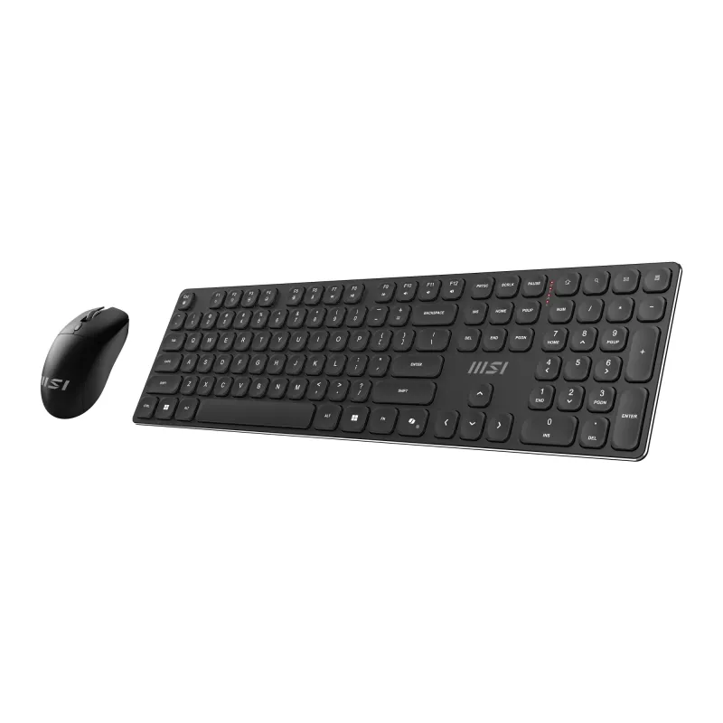 Belaidis klaviatūros ir pelės rinkinys MSI FORGE K210 WIRELESS COMBO, pilno dydžio, QWERTY, USB, juodas