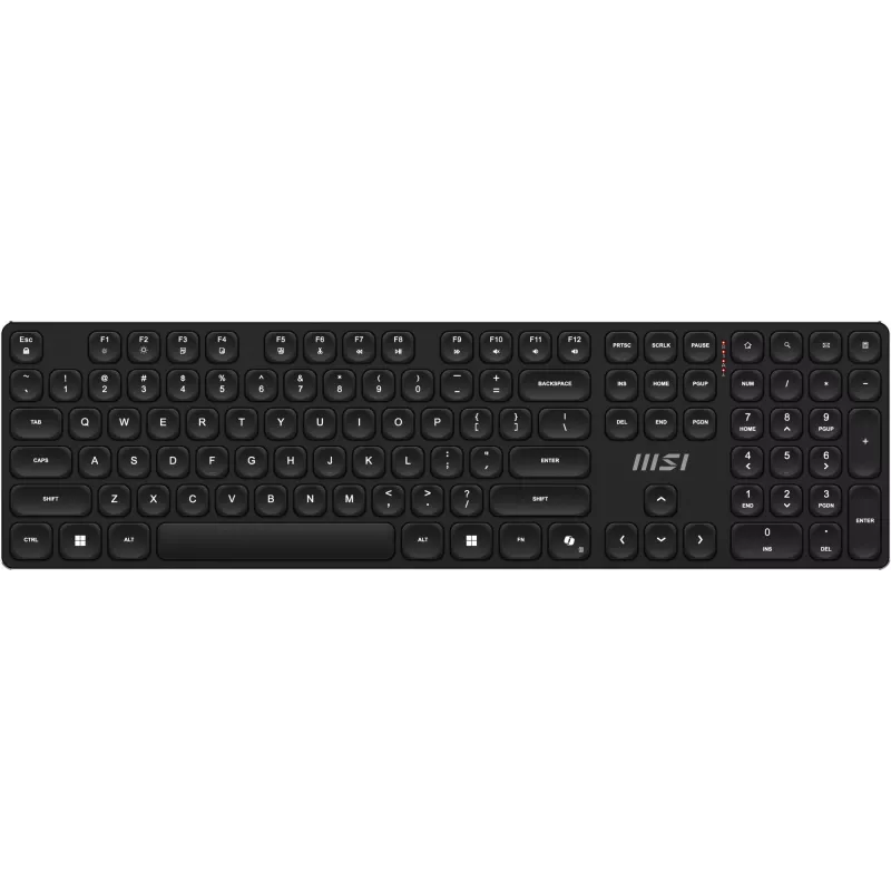 Belaidis klaviatūros ir pelės rinkinys MSI FORGE K210 WIRELESS COMBO, pilno dydžio, QWERTY, USB, juodas