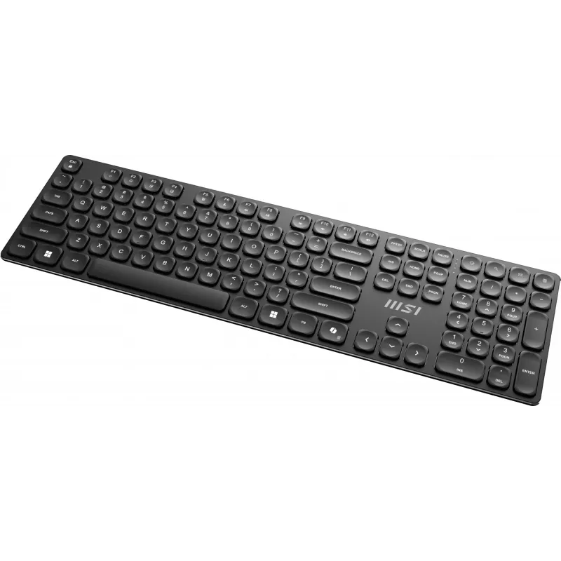 Belaidis klaviatūros ir pelės rinkinys MSI FORGE K210 WIRELESS COMBO, pilno dydžio, QWERTY, USB, juodas
