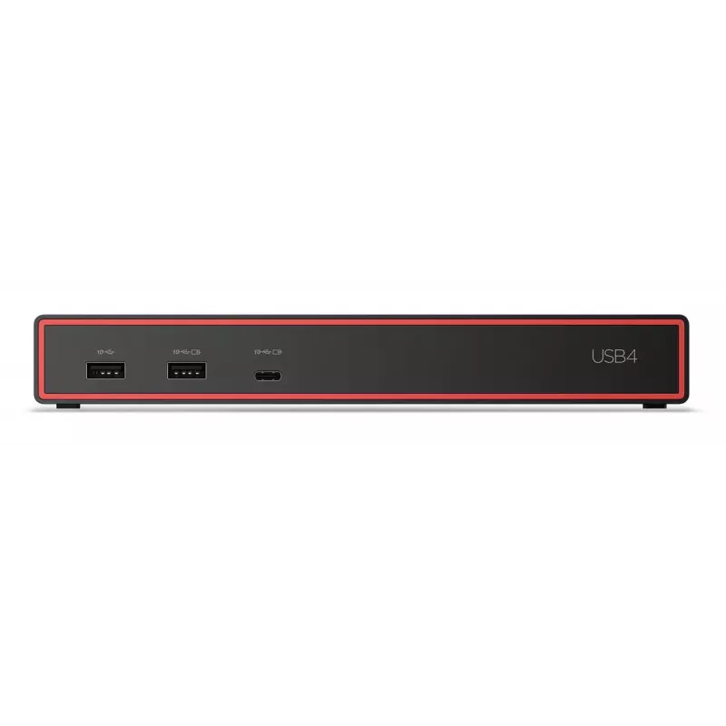 Docking stotelė Lenovo ThinkPad USB4 Dock 5000 – laidinis Thunderbolt 4, 65 W PD, 3840×2160, HDMI, 4× USB-A, Gigabit Ethernet, juoda