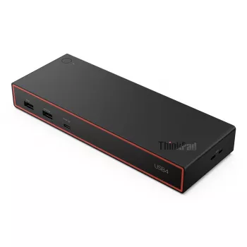 Docking stotelė Lenovo ThinkPad USB4 Dock 5000 – laidinis Thunderbolt 4, 65 W PD, 3840×2160, HDMI, 4× USB-A, Gigabit Ethernet, juoda