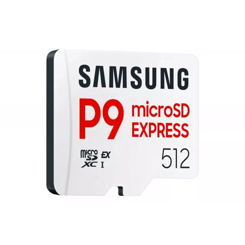 Samsung P9 Express 512 GB microSDXC atminties kortelė, UHS-I, Skaitymas 800 MB/s, V30, U1, balta