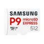 Samsung P9 Express 512 GB microSDXC atminties kortelė, UHS-I, Skaitymas 800 MB/s, V30, U1, balta
