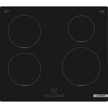 Indukcinė kaitlentė Bosch Serie 4 PUE611BB5D, 4 zonų, be rėmelio, juoda, 59,2×52,2 cm, stiklo keramika, liečiamasis valdymas