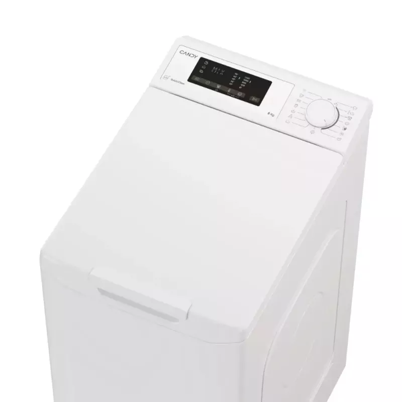 Skalbimo mašina su viršutiniu pakrovimu CANDY TCA283D2-S, 8 kg, 1200 aps./min., balta