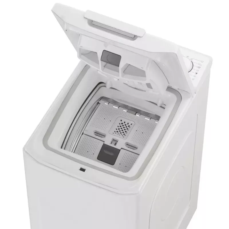 Skalbimo mašina su viršutiniu pakrovimu CANDY TCA283D2-S, 8 kg, 1200 aps./min., balta